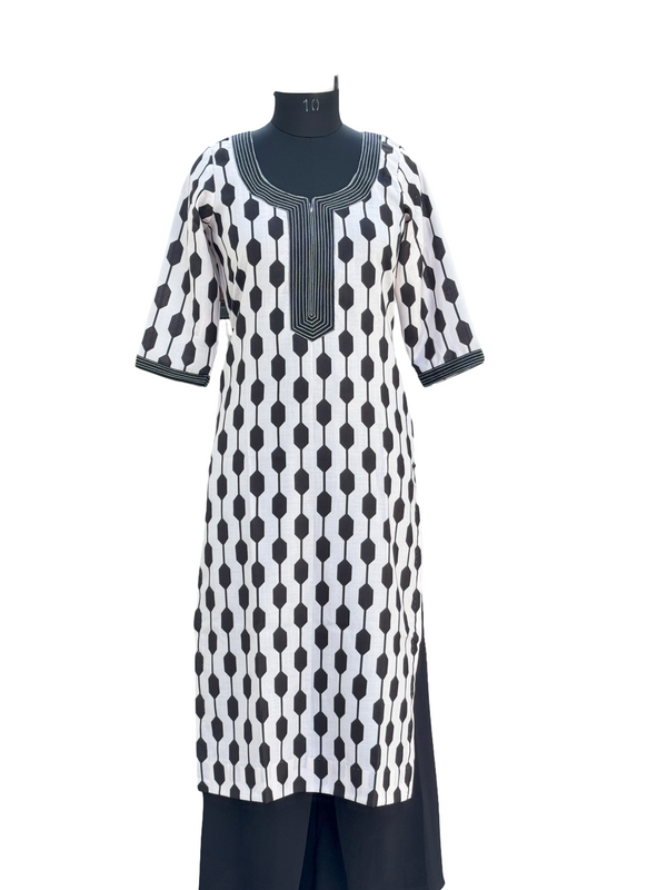 Festive Black Printed Palazzo Suit | Vibrant Traditional Wear