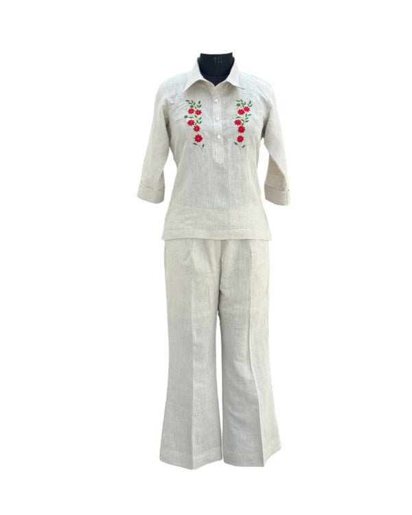 Contemporary Cream & Black Striped Kurta & Pants Set | Stylish Daily Wear