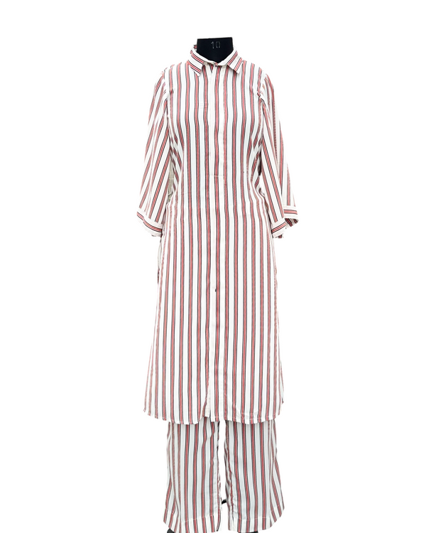 Sophisticated Georgette Striped Co-ord | Perfect for Office & Casual